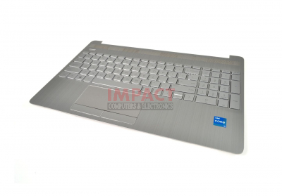 L52023-001 - TOP Cover Natural Silver With Keyboard US NO BL