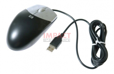 323617-005 - USB TWO-BUTTON Optical Mouse (Carbonite Black With Silver Buttons)