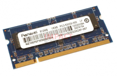 454921-001 - 512MB, 667MHZ, 200-PIN, PC2-5300, Sdram Memory Module (Sodimm)