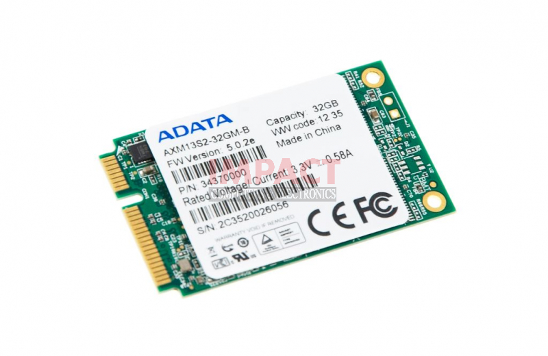 ADATA axm13s2-32gm-b xm13 32gb 3 Gbps Mini-PCIe mSATA MLC SSD Solid State Drive 