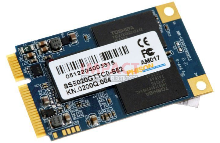 Phison 20GB Solid State Drive SSE020GTTC0-S53 Internal SSD MSata 