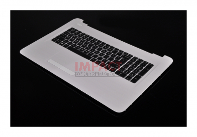 856700-001 - Top Cover, WHITE SILVER with TP with Keyboard US