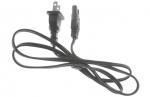 8121-0889 - Power Cord (Black) - 2-Wire, 18 AWG, 0.5m (1.6FT) Long